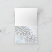Snowy Pine Branch Bedankkaart (Binnen)