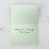 Snowy Pine Branch Christmas Feestdagen Kaart (Binnen)