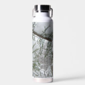 Snowy Pine Branch Winter Nature Photography Waterfles (Voorkant)