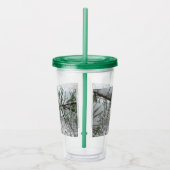 Snowy Pine Branch Winter Natuur Acryl Drinkbeker (Rechts)