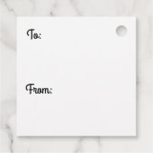 Snowy Pine Branch Winter Natuur Bedankjes Labels (Achterkant)