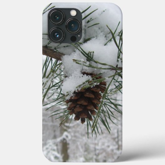 Snowy Pine Branch Winter Natuur Case-Mate iPhone Case (Achterkant)