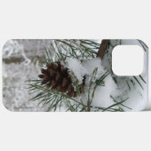 Snowy Pine Branch Winter Natuur Case-Mate iPhone Case (Achterkant (horizontaal))