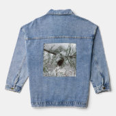 Snowy Pine Branch Winter Natuur Denim Jacket (Achterkant)