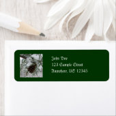 Snowy Pine Branch Winter Natuur Etiket (Insitu)