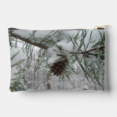 Snowy Pine Branch Winter Natuur Etui (Achterkant)