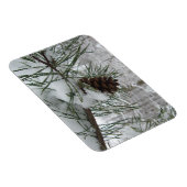 Snowy Pine Branch Winter Natuur Magneet (Rechterzijde)