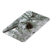 Snowy Pine Branch Winter Natuur Magneet (Linkerzijde)