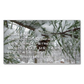 Snowy Pine Branch Winter Natuur Magnetisch Visitekaartje (Voorkant)