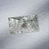 Snowy Pine Branch Winter Natuur Magnetisch Visitekaartje (Voorbeeld)