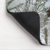 Snowy Pine Branch Winter Natuur Muismat (Hoek)