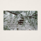 Snowy Pine Branch Winter Natuur Visitekaartje (Voorkant)