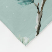 Snowy Pine Branches Winter Patroon Fleece Deken (Hoek)