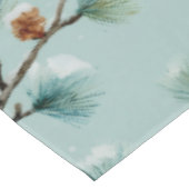 Snowy Pine Branches Winter Patroon Fleece Deken Tafelkleed (Gekanteld)