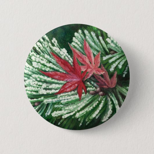 Snowy Pine Button (Voorkant)