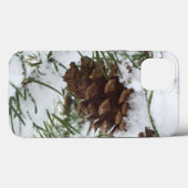 Snowy Pine Cone I Winter Natuur Foto Case-Mate iPhone Case (Achterkant (horizontaal))