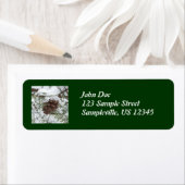 Snowy Pine Cone I Winter Natuur Foto Etiket (Insitu)