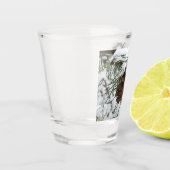 Snowy Pine Cone I Winter Natuur Foto Shot Glas (Links)