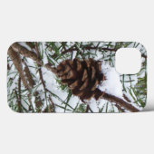 Snowy Pine Cone II Winter Natuur Fotografie Case-Mate iPhone Case (Achterkant (horizontaal))