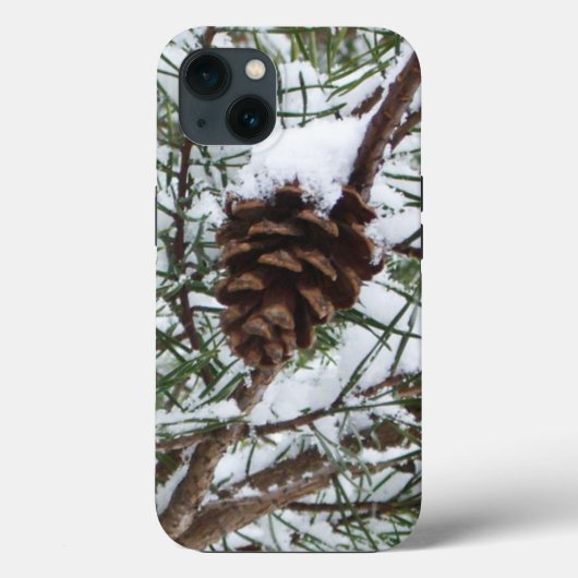 Snowy Pine Cone II Winter Natuur Fotografie Case-Mate iPhone Case (Achterkant)