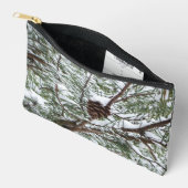 Snowy Pine Cone II Winter Natuur Fotografie Etui (Open)