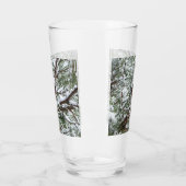 Snowy Pine Cone II Winter Natuur Fotografie Glas (Links)