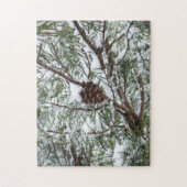 Snowy Pine Cone II Winter Natuur Fotografie Legpuzzel (Verticaal)