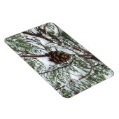 Snowy Pine Cone II Winter Natuur Fotografie Magneet (Rechterzijde)