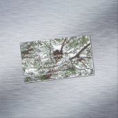 Snowy Pine Cone II Winter Natuur Fotografie Magnetisch Visitekaartje (Voorbeeld)