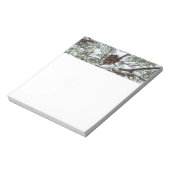 Snowy Pine Cone II Winter Natuur Fotografie Notitieblok (Linkerzijde)