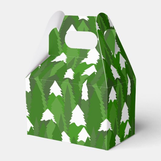 Snowy Pine Forest Bedankdoosjes (Achterkant)