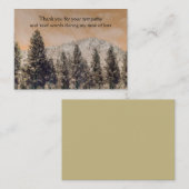 Snowy Pine Forest, bedankt kaart Notitiekaartje (Voorkant / Achterkant)