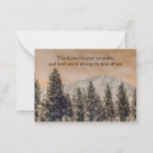 Snowy Pine Forest, bedankt kaart Notitiekaartje (Voorkant)