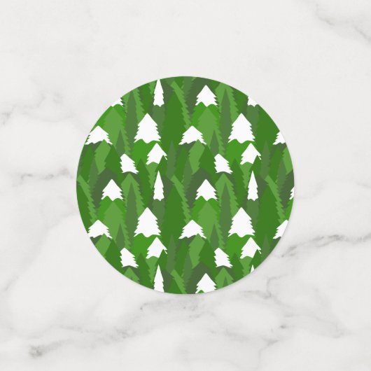 Snowy Pine Forest Confetti (Kleine voorkant)