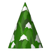 Snowy Pine Forest Feesthoedjes (Voorkant)