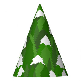 Snowy Pine Forest Feesthoedjes