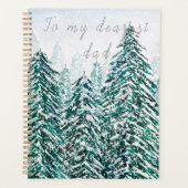 Snowy Pine Forest Green versie 2 met de hand gesch Planner (Voorkant)