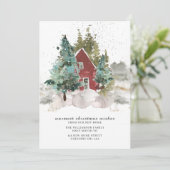 Snowy Pine Forest kerst Nieuw startpunt Aankondiging (Staand voorkant)