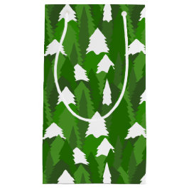 Snowy Pine Forest Klein Cadeauzakje