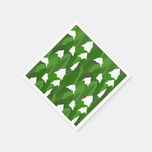 Snowy Pine Forest Servet (Hoek)