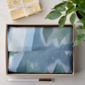 Snowy Pine Forest | Waterverf in de winter Tissuepapier (Geschenk)