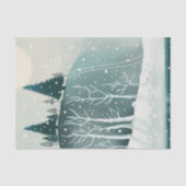 Snowy Pine Forest | Woodland Christmas Holiday Tissuepapier (Voorkant)