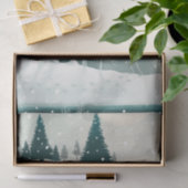 Snowy Pine Forest | Woodland Christmas Holiday Tissuepapier (Geschenk)