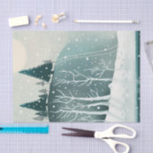 Snowy Pine Forest | Woodland Christmas Holiday Tissuepapier (Craft)