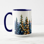 Snowy Pine Forest Yellowstone Winter Aesthetic Mok (Links)