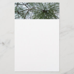 Snowy Pine Needles Winter Natuur Briefpapier