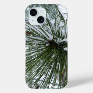 Snowy Pine Needles Winter Natuur iPhone 15 Case