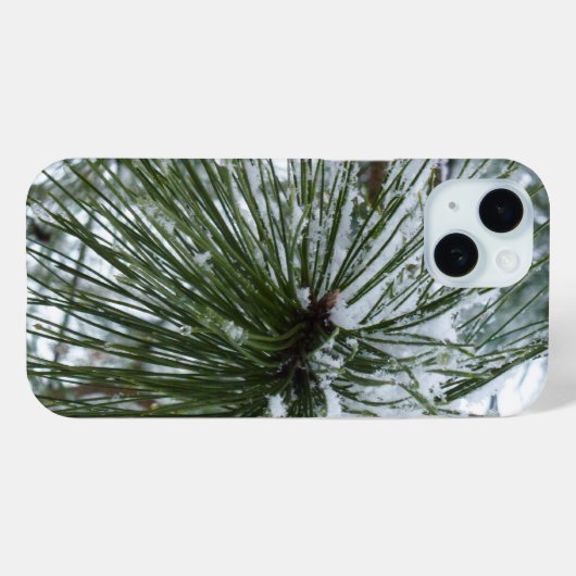 Snowy Pine Needles Winter Natuur Case-Mate iPhone Case (Achterkant (horizontaal))