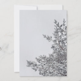 Snowy Pine, Scandinavian Christmas aesthetic Feestdagenkaart