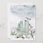 Snowy Pine & Spruce Christmas Bruidsmeisjes Lunche Kaart (Achterkant)